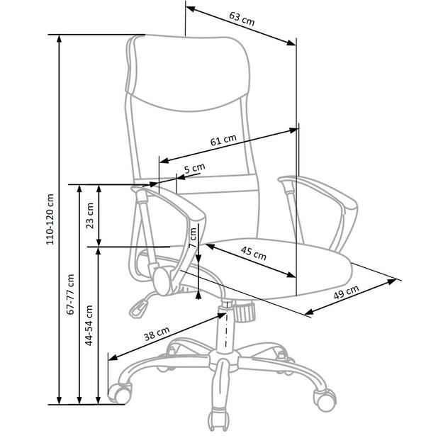 VIRE 2 office chair, color: black / grey 12