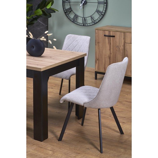 BAGIO extension table, atisan oak / black 12