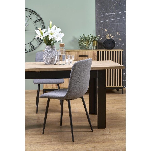 BAGIO extension table, atisan oak / black 11