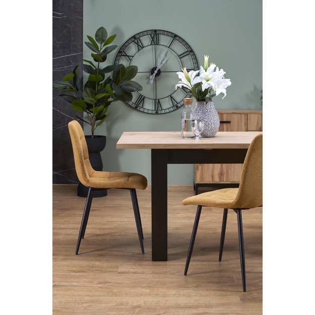 BAGIO extension table, atisan oak / black 25