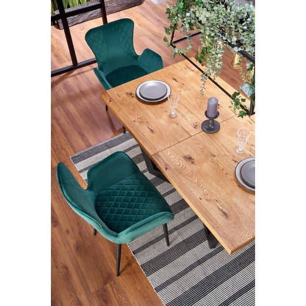 MASSIVE extension table, color: light oak / black 20