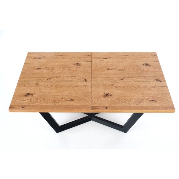 MASSIVE extension table, color: light oak / black 2