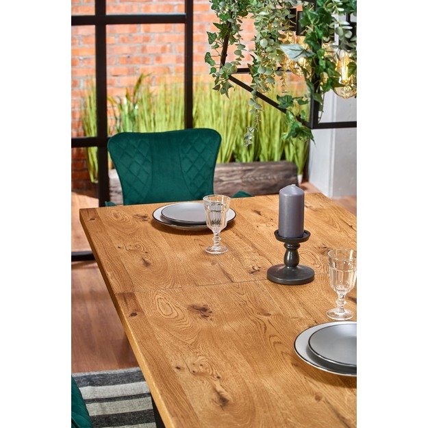 MASSIVE extension table, color: light oak / black 21