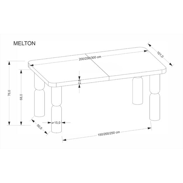 JAPANDI extension table, color: light walnut / light walnut 9