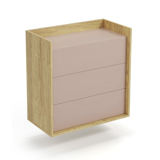 MOBIUS chest 3S color: hikora oak/white