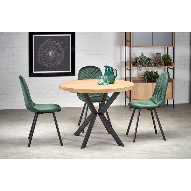 PERONI table golden oak/black 13