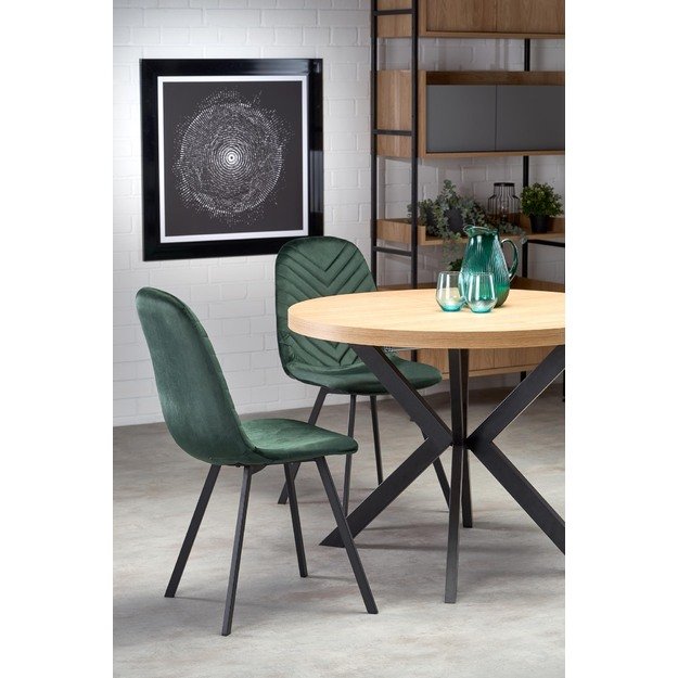 PERONI table golden oak/black 1
