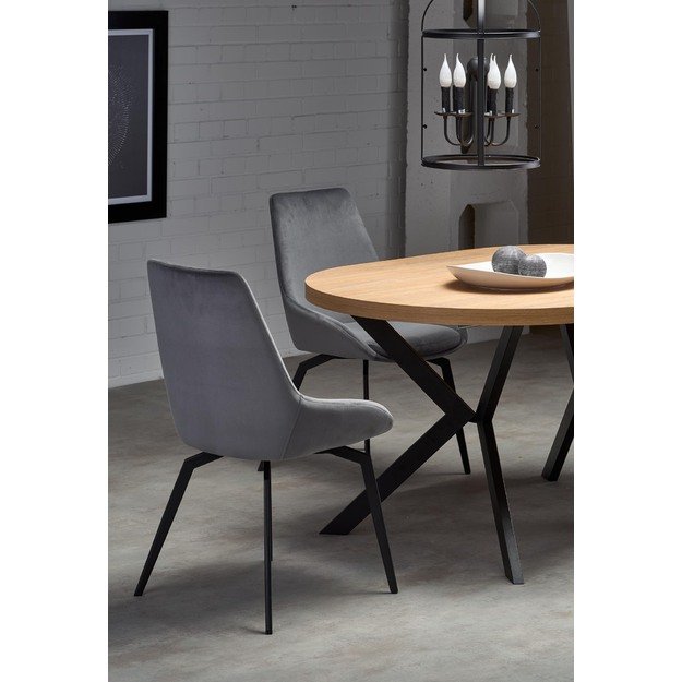PERONI table golden oak/black 11