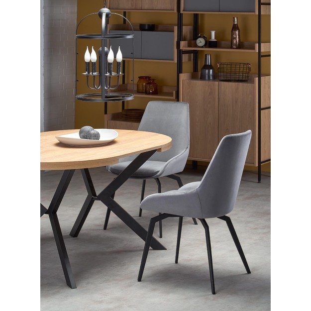 PERONI table golden oak/black 10