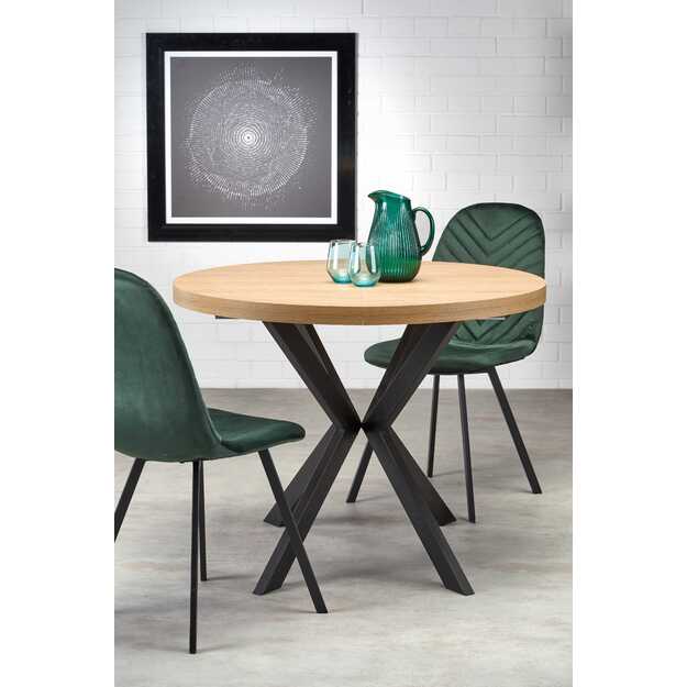 PERONI table golden oak/black 5