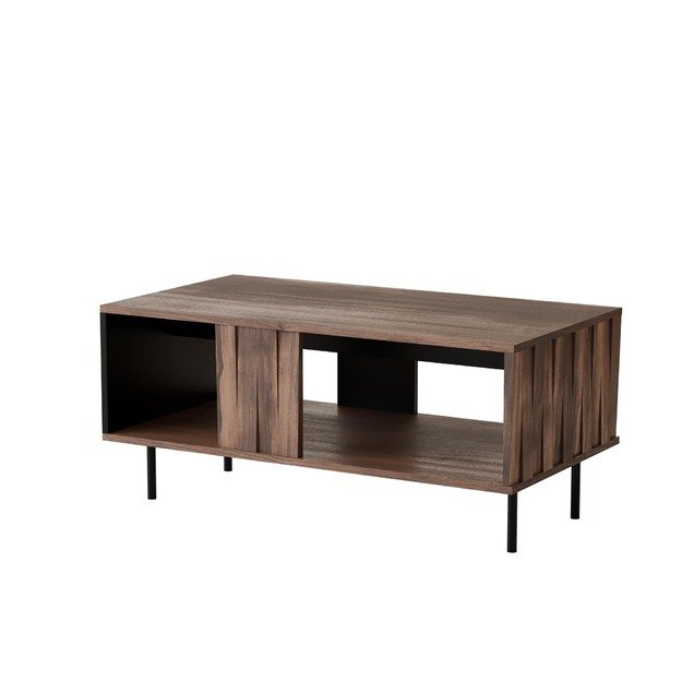 SWING coffe table, walnut / black