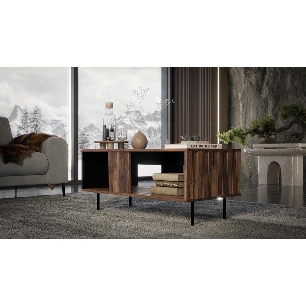 SWING coffe table, walnut / black 8