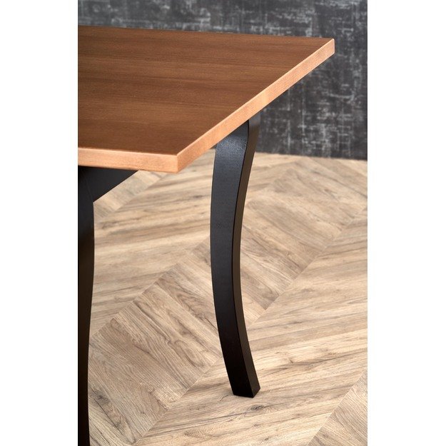 WINDSOR extension table, color: dark oak/black 1