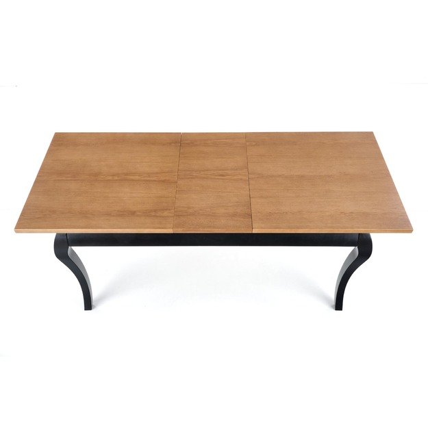 WINDSOR extension table, color: dark oak/black 15