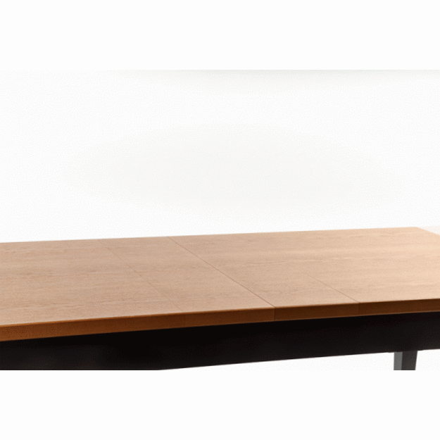 WINDSOR extension table, color: dark oak/black 9