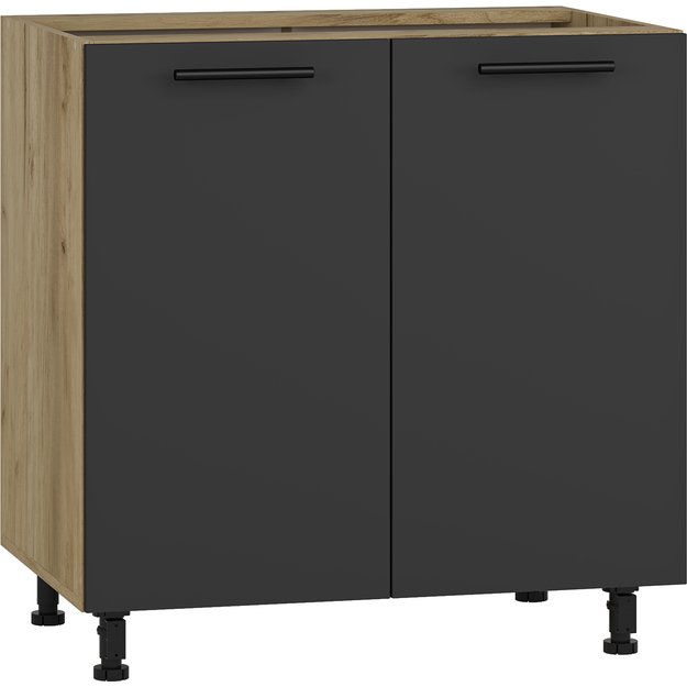 VENTO D-80/82 lower cabinet, color: craft oak/antracite