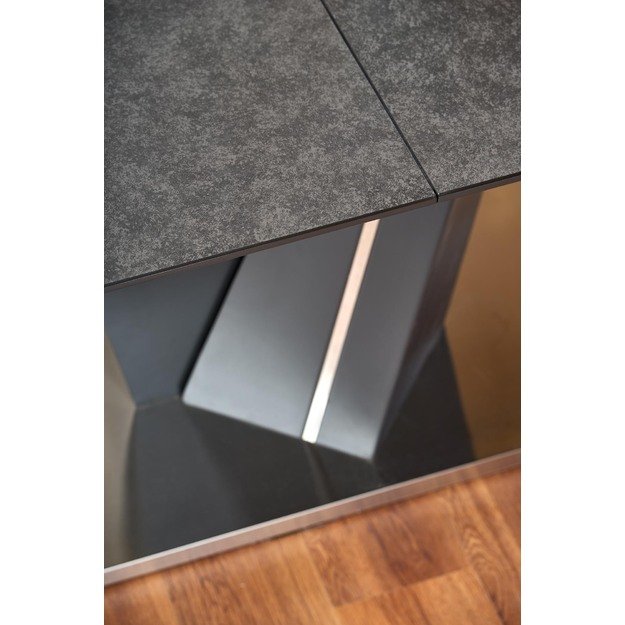 SALVADOR extension table, color: top - dark grey, legs - dark grey 23