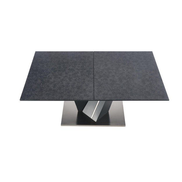 SALVADOR extension table, color: top - dark grey, legs - dark grey 15