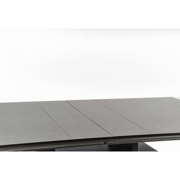 SALVADOR extension table, color: top - dark grey, legs - dark grey 8