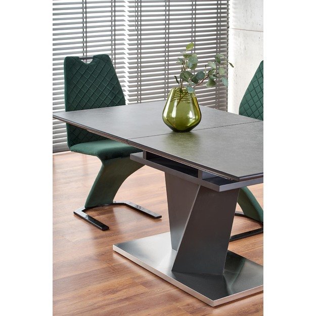SALVADOR extension table, color: top - dark grey, legs - dark grey 20