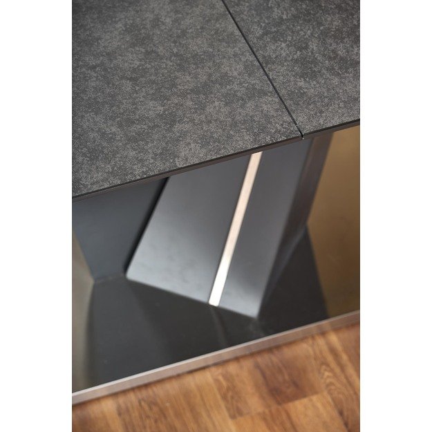 SALVADOR extension table, color: top - dark grey, legs - dark grey 22