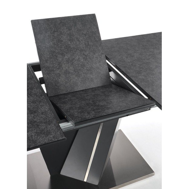 SALVADOR extension table, color: top - dark grey, legs - dark grey 9