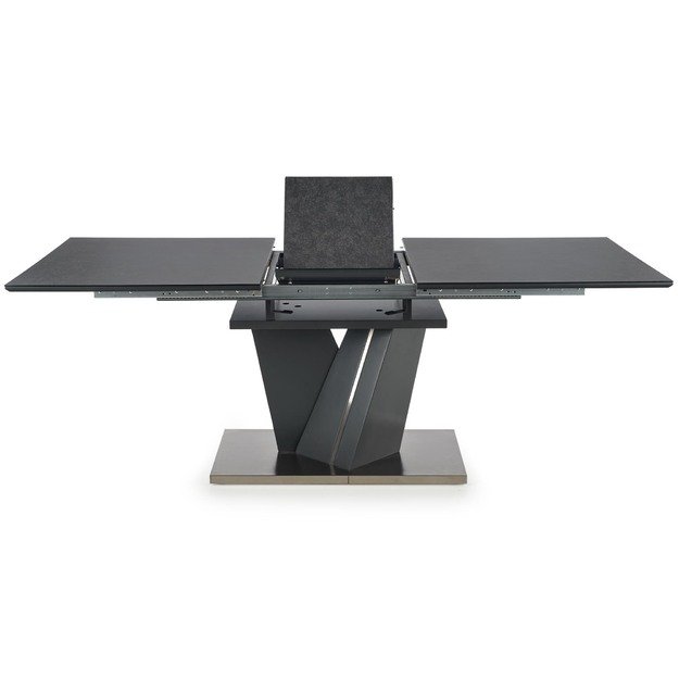 SALVADOR extension table, color: top - dark grey, legs - dark grey 16