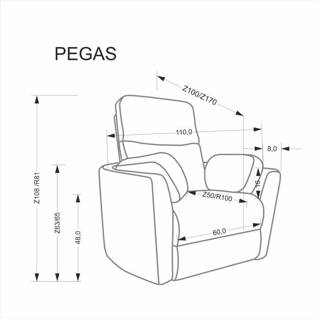 PEGAS leisure chair, grey 6