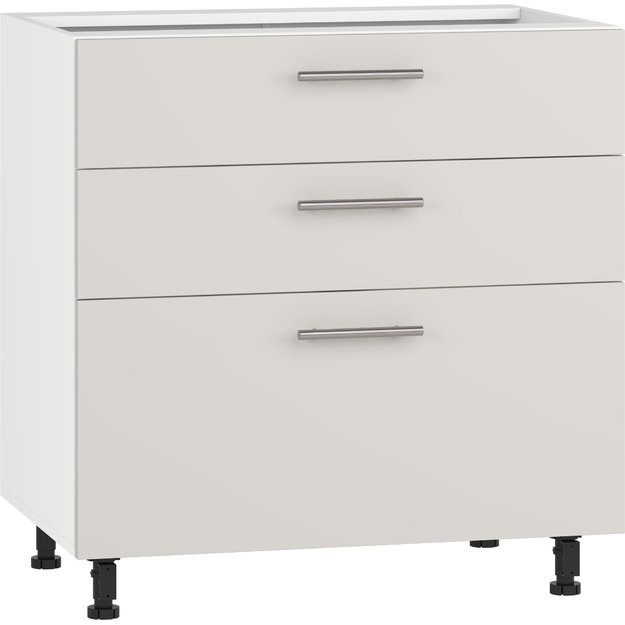 VENTO DS3-80/82 lower cabinet with drawers, color: white / cashmere