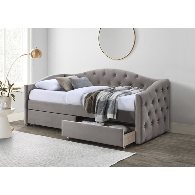 ALOHA bed with drawers, color: beige