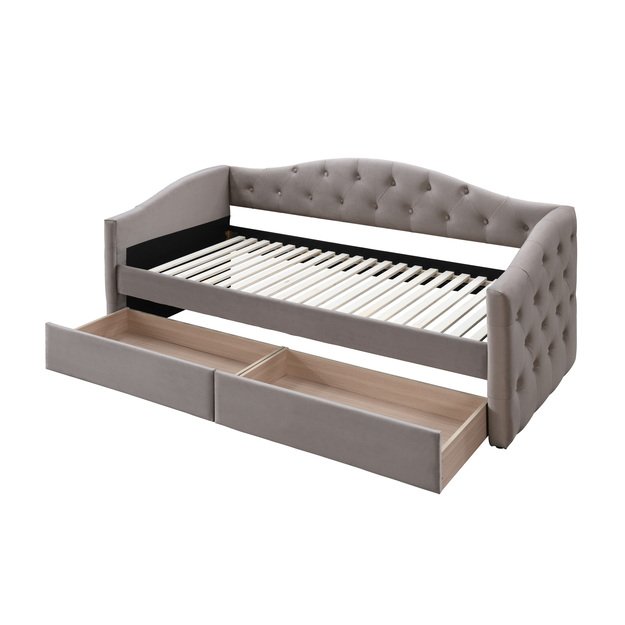 ALOHA bed with drawers, color: beige 3
