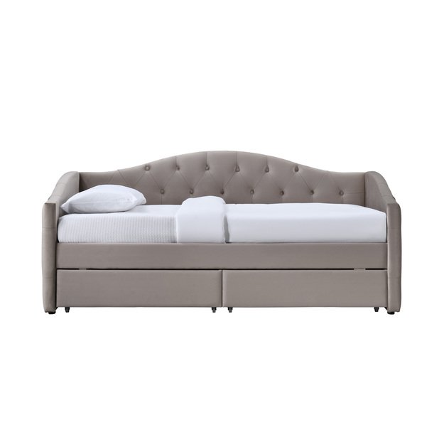 ALOHA bed with drawers, color: beige 1