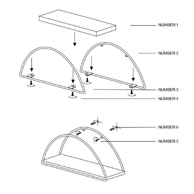 Dekoratif Duvar Rafı 2 13