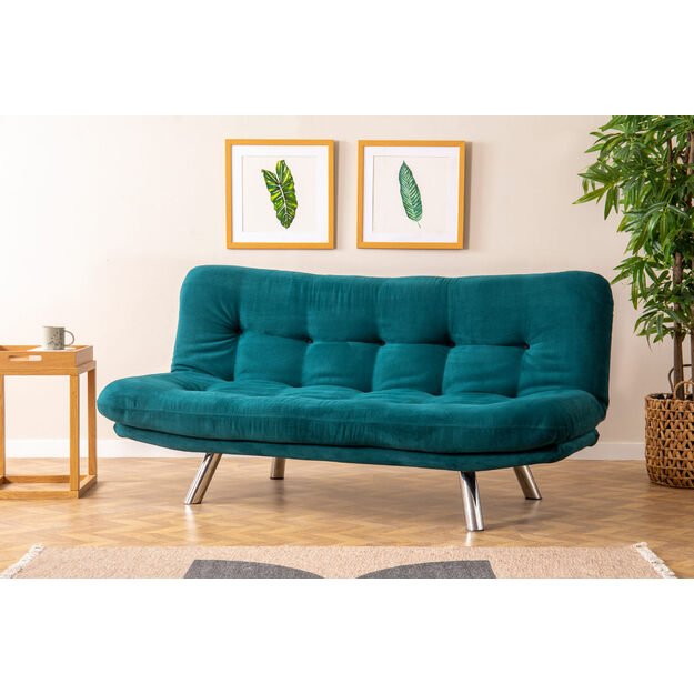 Misa Small Sofabed - Petrol Green