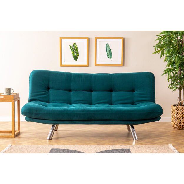 Misa Small Sofabed - Petrol Green 1