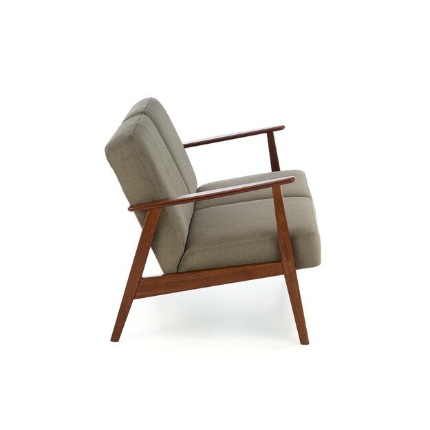 MILANO 2S sofa, olive CASTEL#39 / dark walnut 8