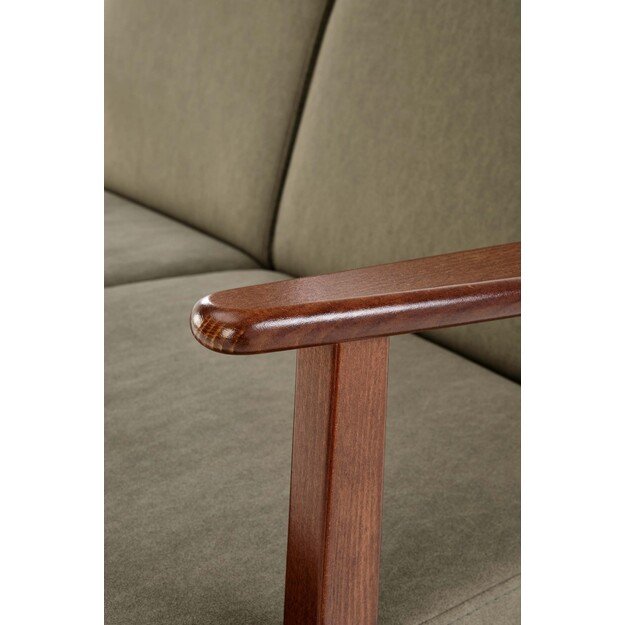 MILANO 2S sofa, olive CASTEL#39 / dark walnut 6