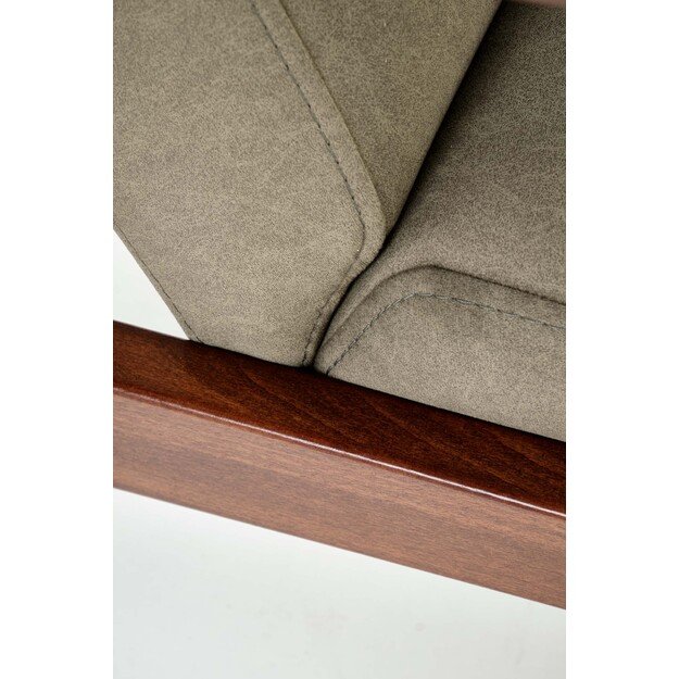 MILANO 2S sofa, olive CASTEL#39 / dark walnut 4