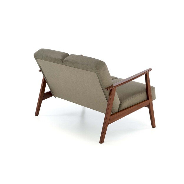 MILANO 2S sofa, olive CASTEL#39 / dark walnut 10