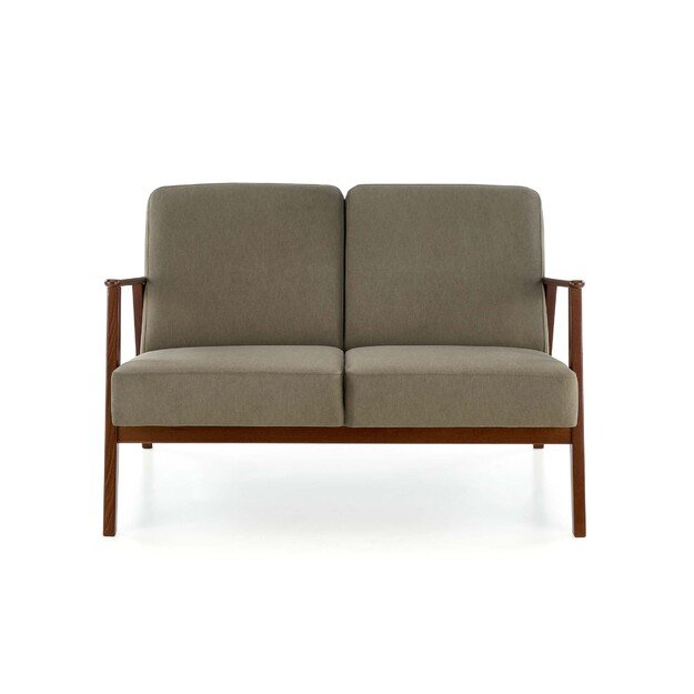 MILANO 2S sofa, olive CASTEL#39 / dark walnut 2