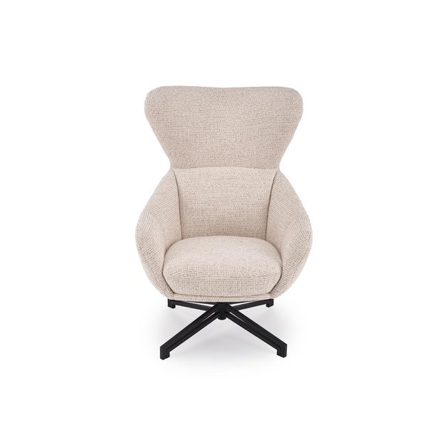 FREDY leisure chair, with stool, l.beige