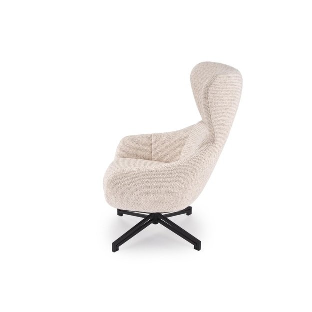 FREDY leisure chair, with stool, l.beige