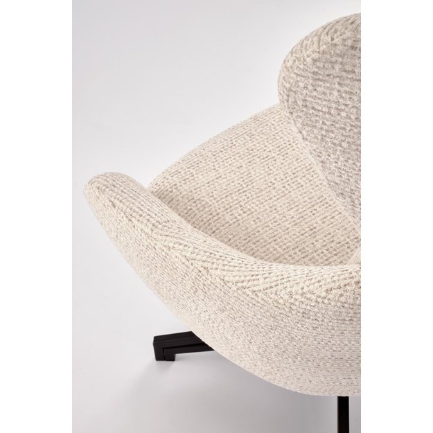 FREDY leisure chair, with stool, l.beige