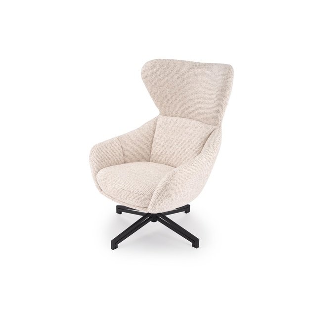 FREDY leisure chair, with stool, l.beige