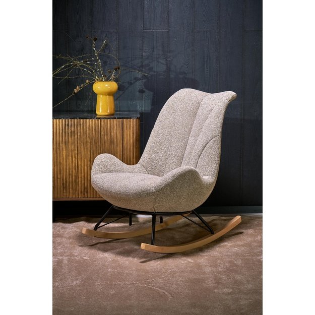 LUIS rocking chair, d.beige
