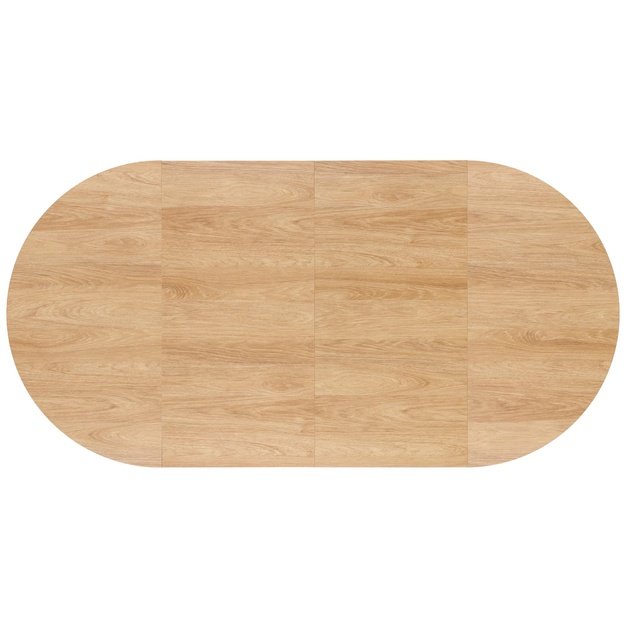 PERONI extension table, hikora oak / cashmere