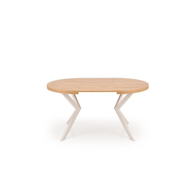 PERONI extension table, hikora oak / cashmere