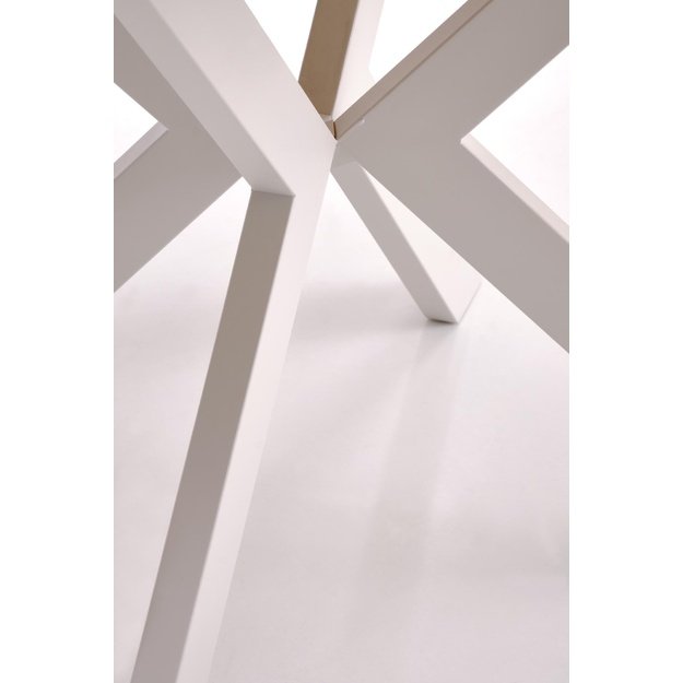 PERONI extension table, hikora oak / cashmere