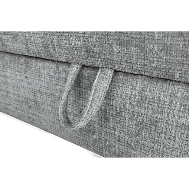 LARGO 160 bed with bedding container and built-in mattress, grey