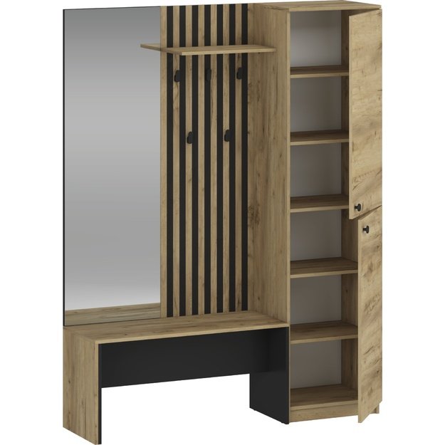 ZARIS hall, golden oak / black